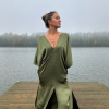 Luna maxi Dress in Deep Forest Green - Image 4