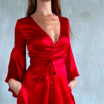 Nora dress in Love Red