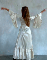 Nora dress Coffee Cream - Image 4