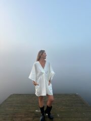 Luna linen short dress - Image 2