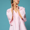 Luna linen short dress in pink - Image 5
