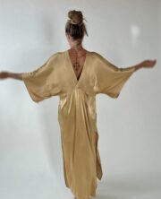 Luna maxi Dress in Gold - Image 2