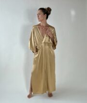 Luna maxi Dress in Gold - Image 3